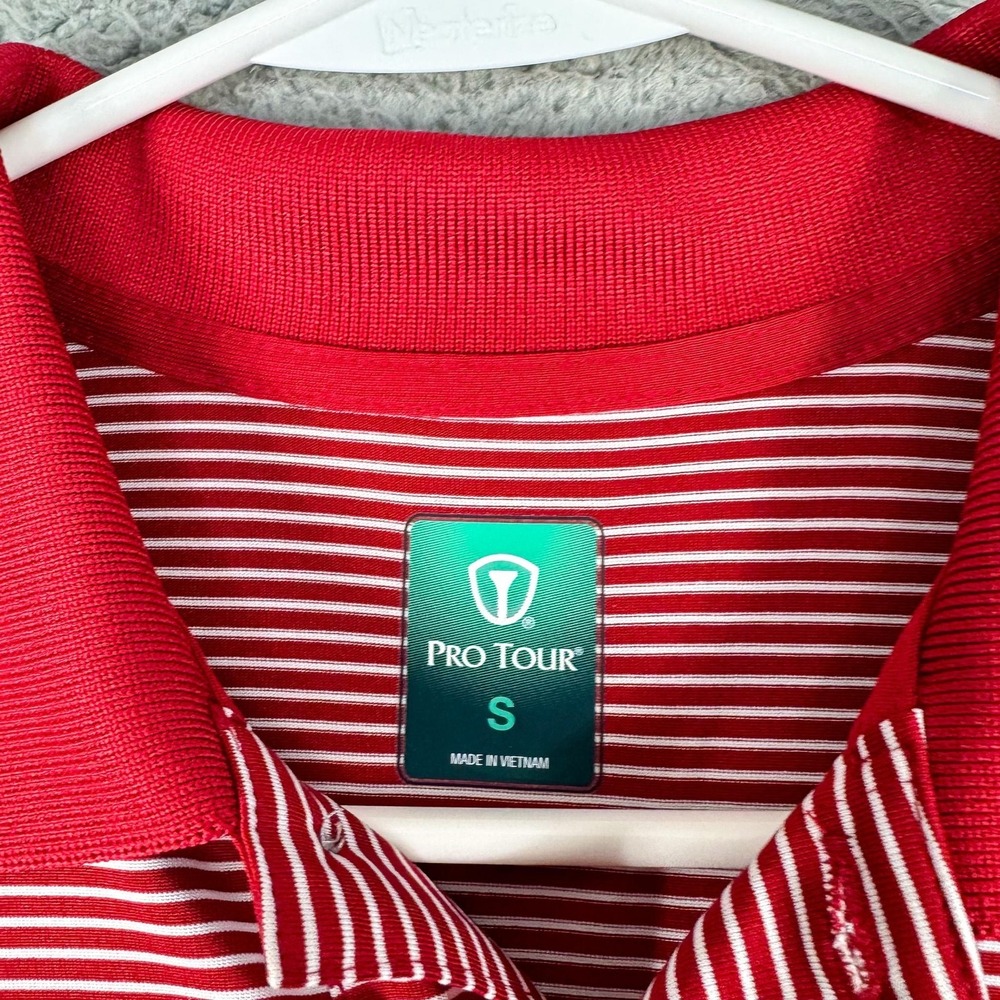 Pro Tour Polo Shirt Mens Small Red Golf Performance Coolplay Motionplay NEW - Picture 7 of 12